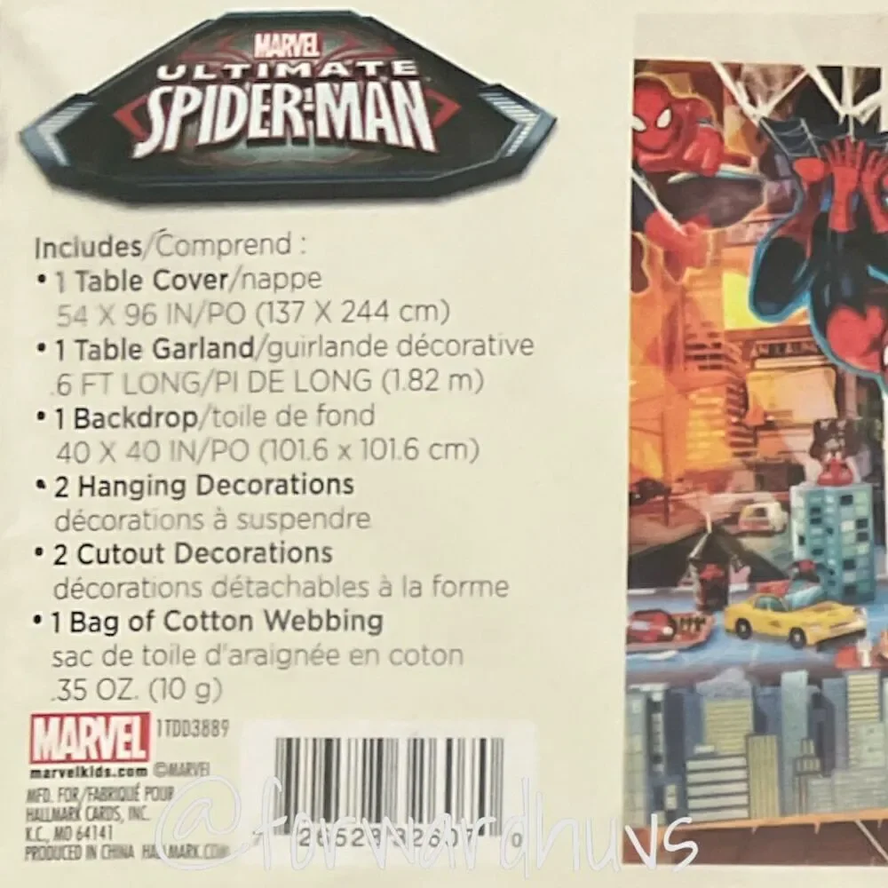 Marvel Spider-Man Hallmark Party - Party Table Decorating Kit NWT